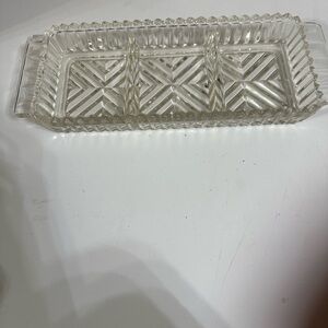1950s Indiana glass relish Tray